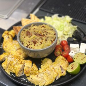 پوره سیب زمینی و استیک